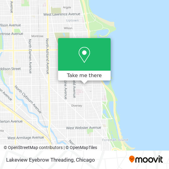 Lakeview Eyebrow Threading map