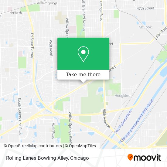 Rolling Lanes Bowling Alley map