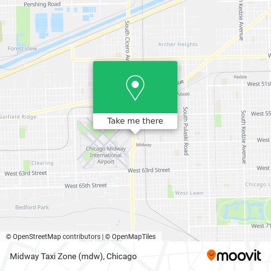 Mapa de Midway Taxi Zone (mdw)