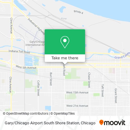 Gary / Chicago Airport South Shore Station map