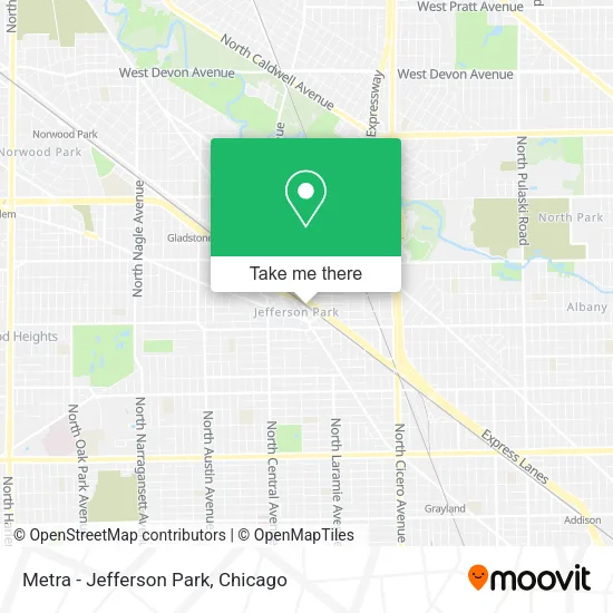 Metra - Jefferson Park map