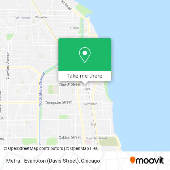 Metra - Evanston (Davis Street) map