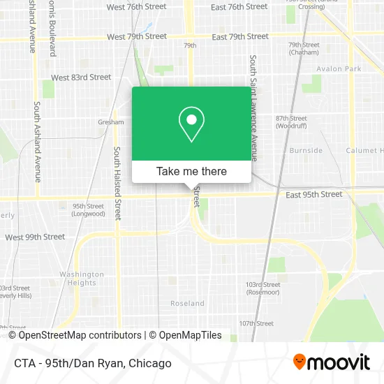 CTA - 95th/Dan Ryan map