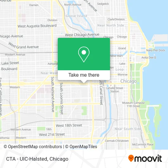 CTA - UIC-Halsted map