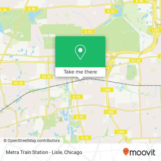 Mapa de Metra Train Station - Lisle