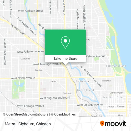 Metra - Clybourn map