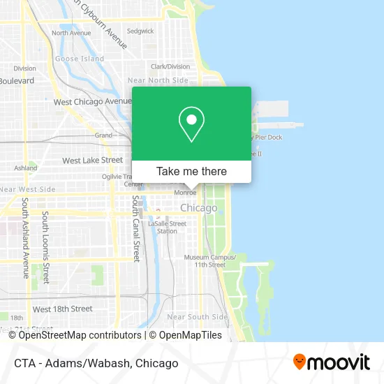 CTA - Adams/Wabash map