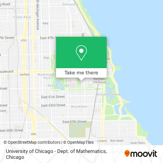 University of Chicago - Dept. of Mathematics map