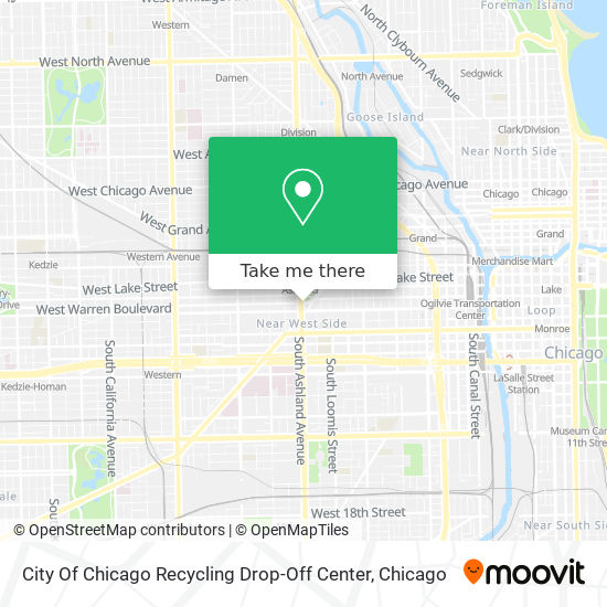 Mapa de City Of Chicago Recycling Drop-Off Center