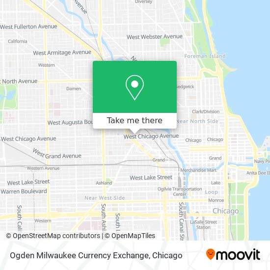 Ogden Milwaukee Currency Exchange map