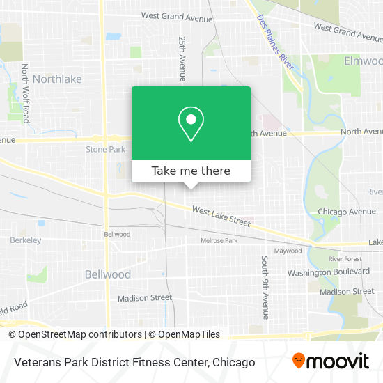 Veterans Park District Fitness Center map