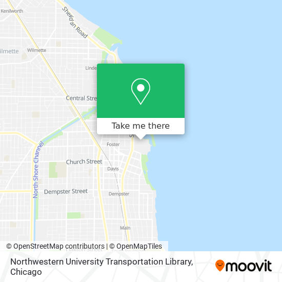 Northwestern University Transportation Library map