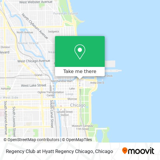 Regency Club at Hyatt Regency Chicago map