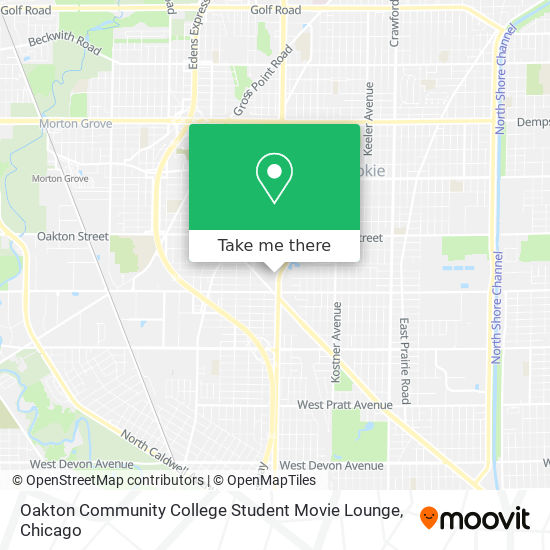 Oakton Community College Student Movie Lounge map