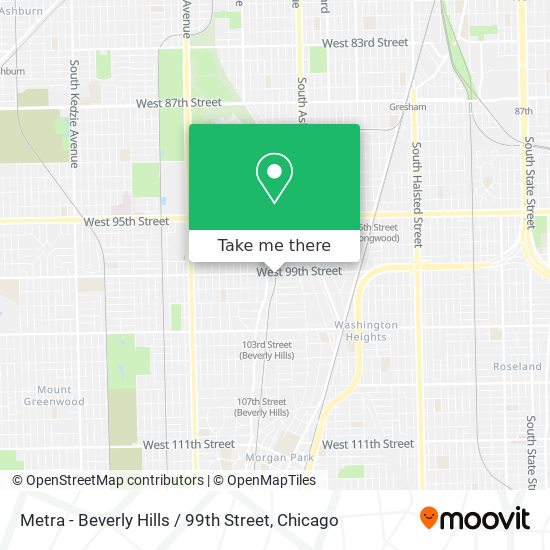 Mapa de Metra - Beverly Hills / 99th Street