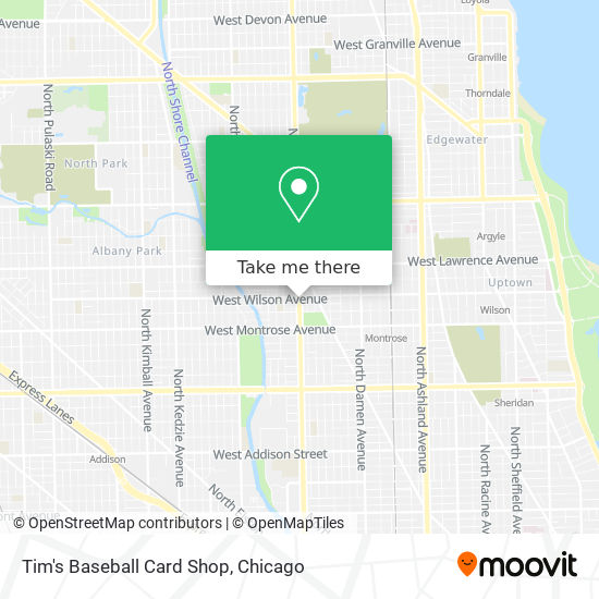 Mapa de Tim's Baseball Card Shop