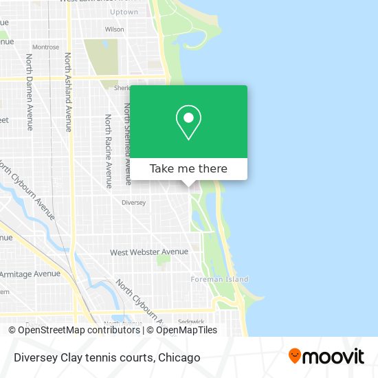 Diversey Clay tennis courts map