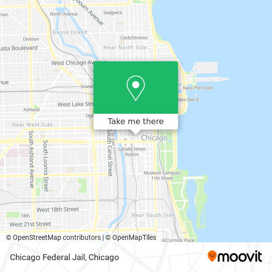 Mapa de Chicago Federal Jail