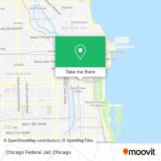 Chicago Federal Jail map