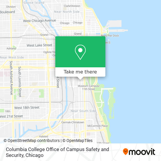 Columbia College Office of Campus Safety and Security map