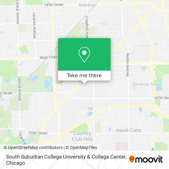 South Suburban College University & College Center map