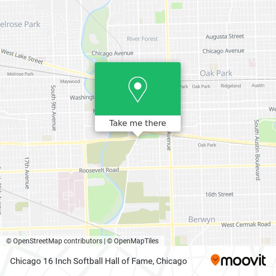 Mapa de Chicago 16 Inch Softball Hall of Fame