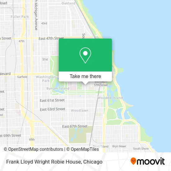 Frank Lloyd Wright Robie House map