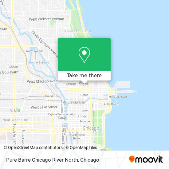 Pure Barre Chicago River North map