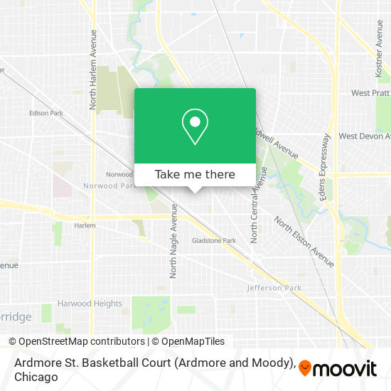 Mapa de Ardmore St. Basketball Court (Ardmore and Moody)