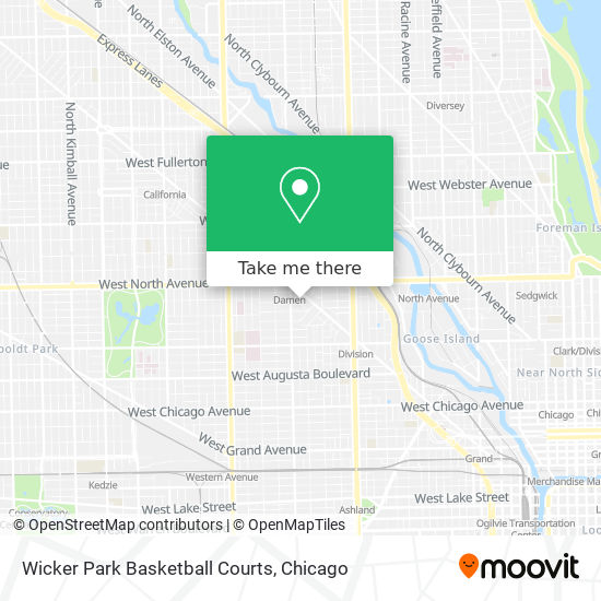 Wicker Park Basketball Courts map