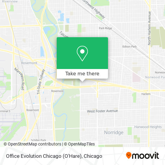 Office Evolution Chicago (O'Hare) map