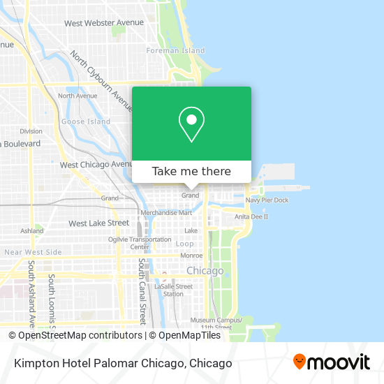 Mapa de Kimpton Hotel Palomar Chicago