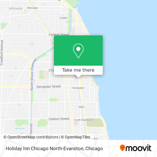 Holiday Inn Chicago North-Evanston map