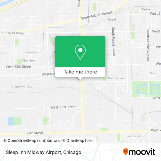 Sleep Inn Midway Airport map