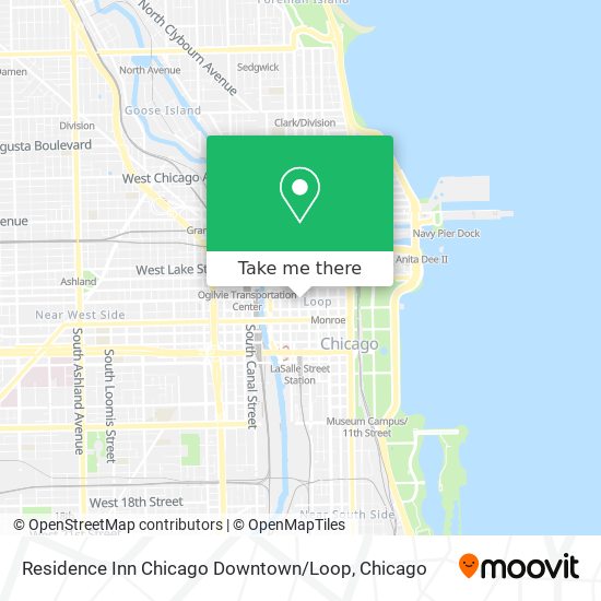 Mapa de Residence Inn Chicago Downtown / Loop