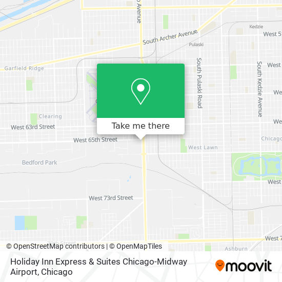 Mapa de Holiday Inn Express & Suites Chicago-Midway Airport