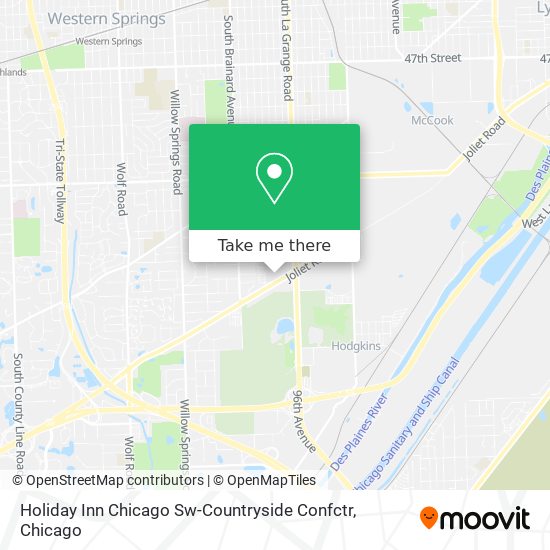 Mapa de Holiday Inn Chicago Sw-Countryside Confctr