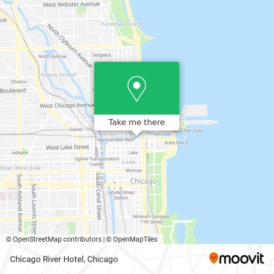Mapa de Chicago River Hotel