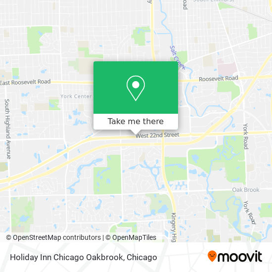Holiday Inn Chicago Oakbrook map