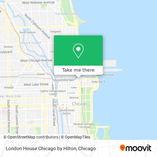 Mapa de London House Chicago by Hilton