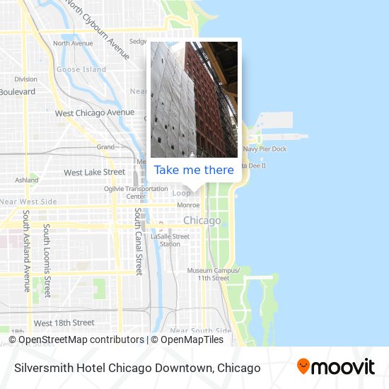 Mapa de Silversmith Hotel Chicago Downtown