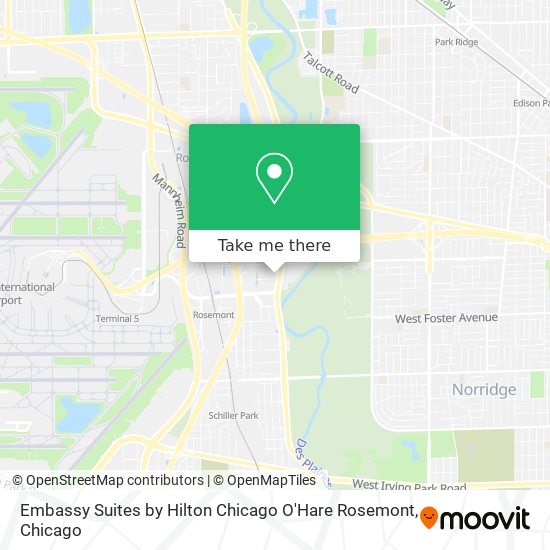 Mapa de Embassy Suites by Hilton Chicago O'Hare Rosemont