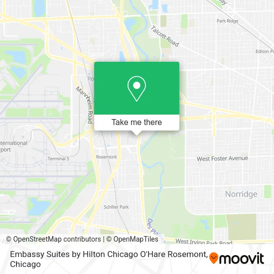 Mapa de Embassy Suites by Hilton Chicago O'Hare Rosemont