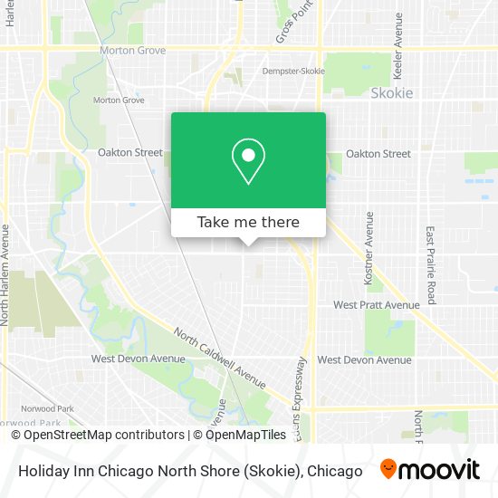 Holiday Inn Chicago North Shore (Skokie) map