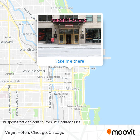 Virgin Hotels Chicago map