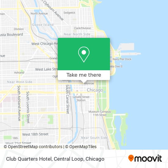 Club Quarters Hotel, Central Loop map