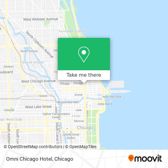 Omni Chicago Hotel map