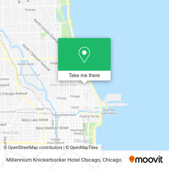 Millennium Knickerbocker Hotel Chicago map