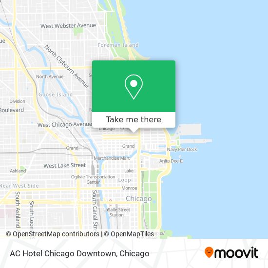 Mapa de AC Hotel Chicago Downtown