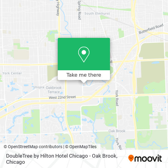 DoubleTree by Hilton Hotel Chicago - Oak Brook map